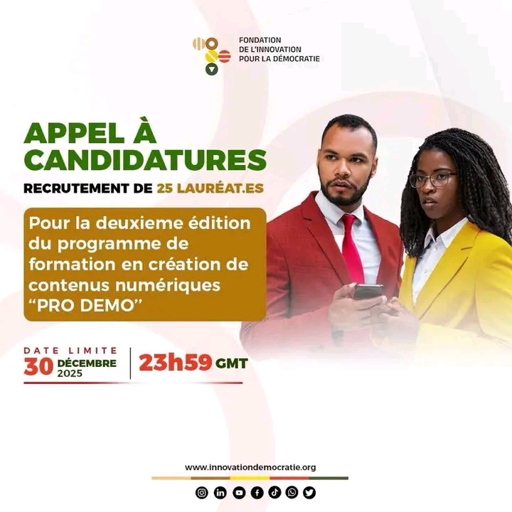 Appel à candidatures : Rejoins la 2ème Édition du Programme de Création de Numériques &nbsp;&raquo; Pro Demo &nbsp;&raquo; / Fondation de l&rsquo;Innovation pour la&nbsp;Démocratie